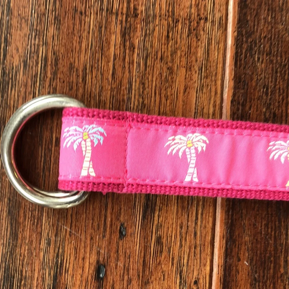 Palm Trees 🌴 Tropical Adjustable Belt Pink Woman’s L/XL
